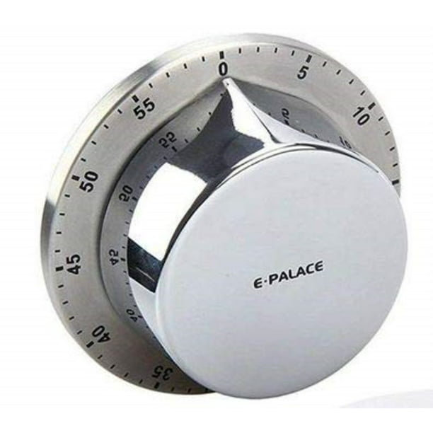 No Batteries Required Stainless Steel Egg Timer for Cooking 100% Mechanical Kitchen Timer Chef Cooking Timer Clock with Loud Alarm